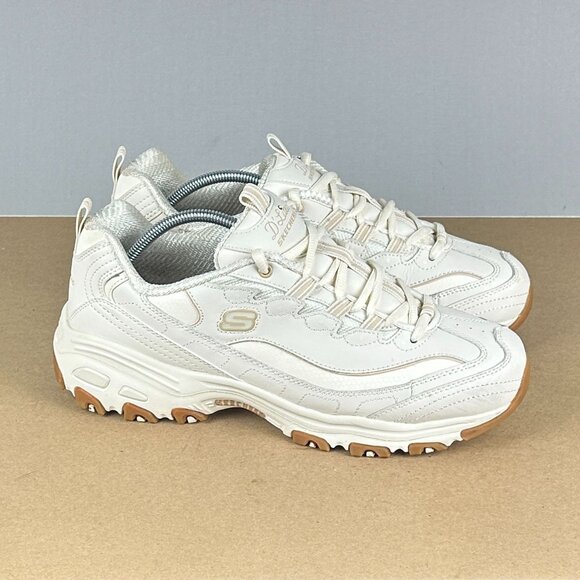 Skechers D'Lites Good Neutral Memory Foam Walking Shoes Womens 10 Off White - Picture 3 of 11